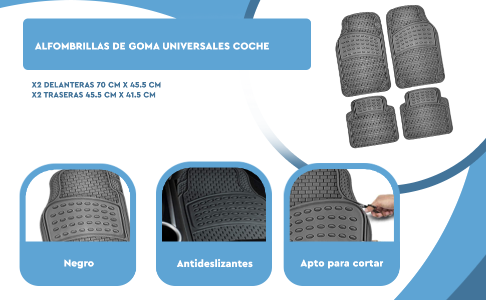 alfombrillas de goma universales coche