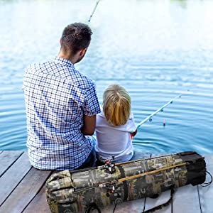 Bolsa de Pesca Estuche de caña de Pescar Oxford Bolsa de Almacenamiento de Herramientas de Pesca