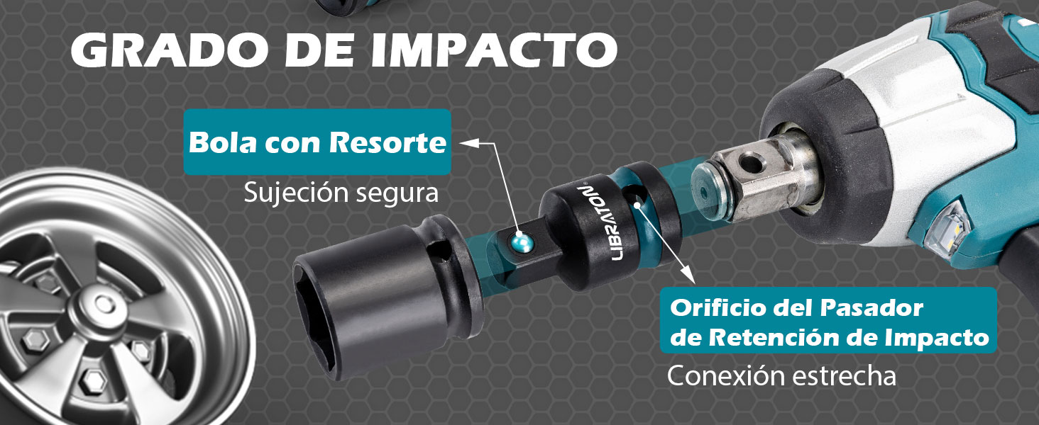 LIBRATON Juego de 11 Adaptadores y Reductores de Vasos de Impacto