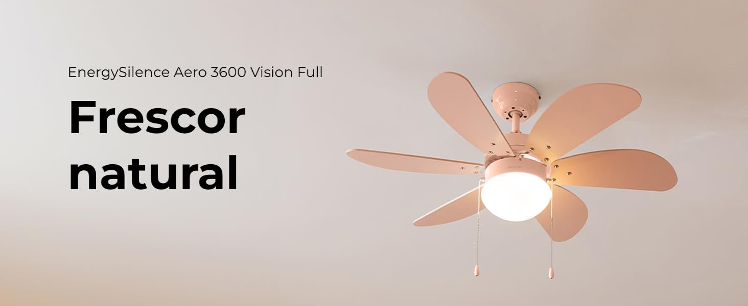 ventilador de techo con luz led ventiladores lampara aspas silencioso dormitorio Cecotec ceiling fan