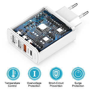 Cargador Enchufe USB C Multiprotección