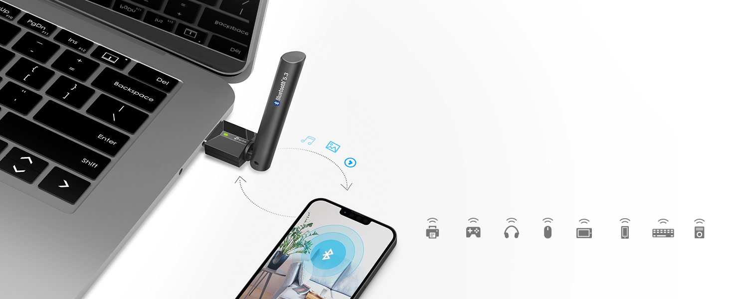 UB500 Plus - Adaptador USB Bluetooth 5.3 de largo alcance