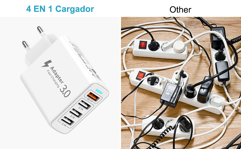 4 en 1 Cargador