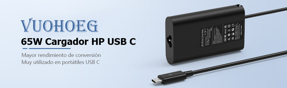 cargador 65w hp usb c