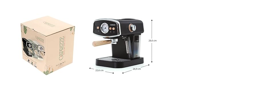 tamaño cafetera expresso semiautomática
