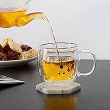 bear glass mug
