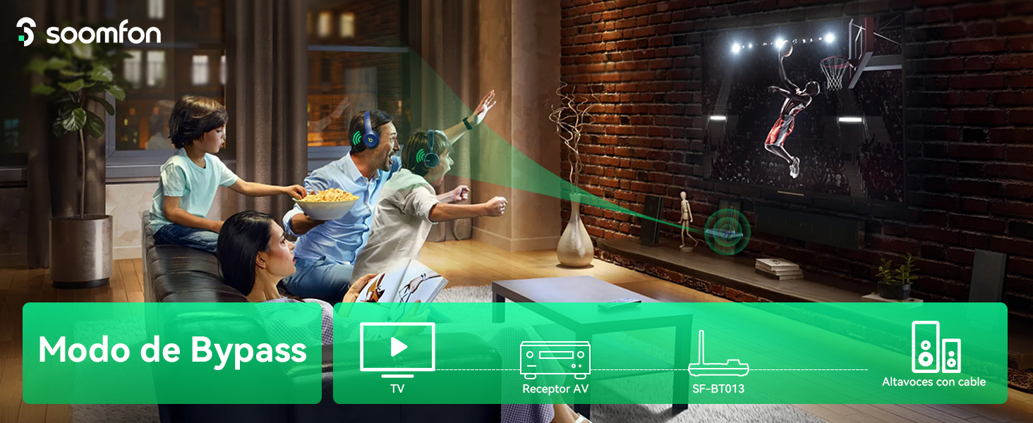 SOOMFON - Receptor Transmisor Bluetooth 5.0 para TV