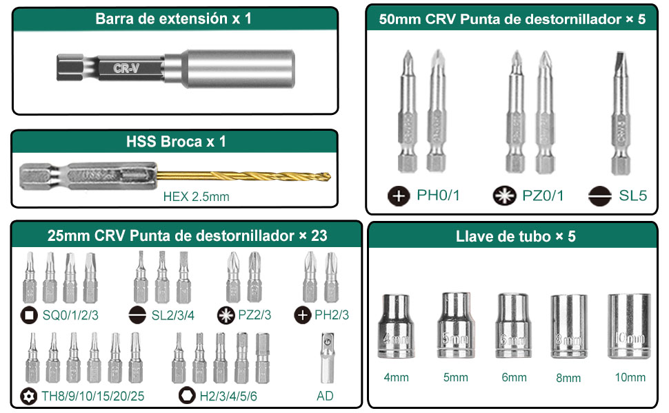 juego de destornillador eléctrico hychika 3.6v atornillador bateria 12v taladro atornillador 3.6v