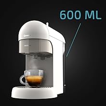 cafetera expresso con depósito de agua de 600 ml