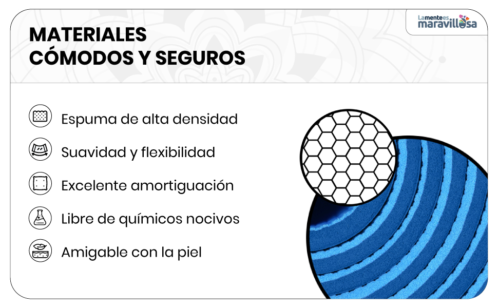 Materiales cómodos y seguros