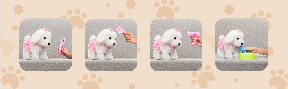 control remoto eléctrico felpa interactivo cachorro perro mascota para niñas