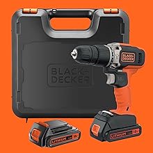 black+decker case, drill and charger