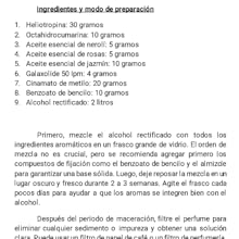 recetas, formulas, perfumes, aguas de colonia, paso a paso, hacer perfumes