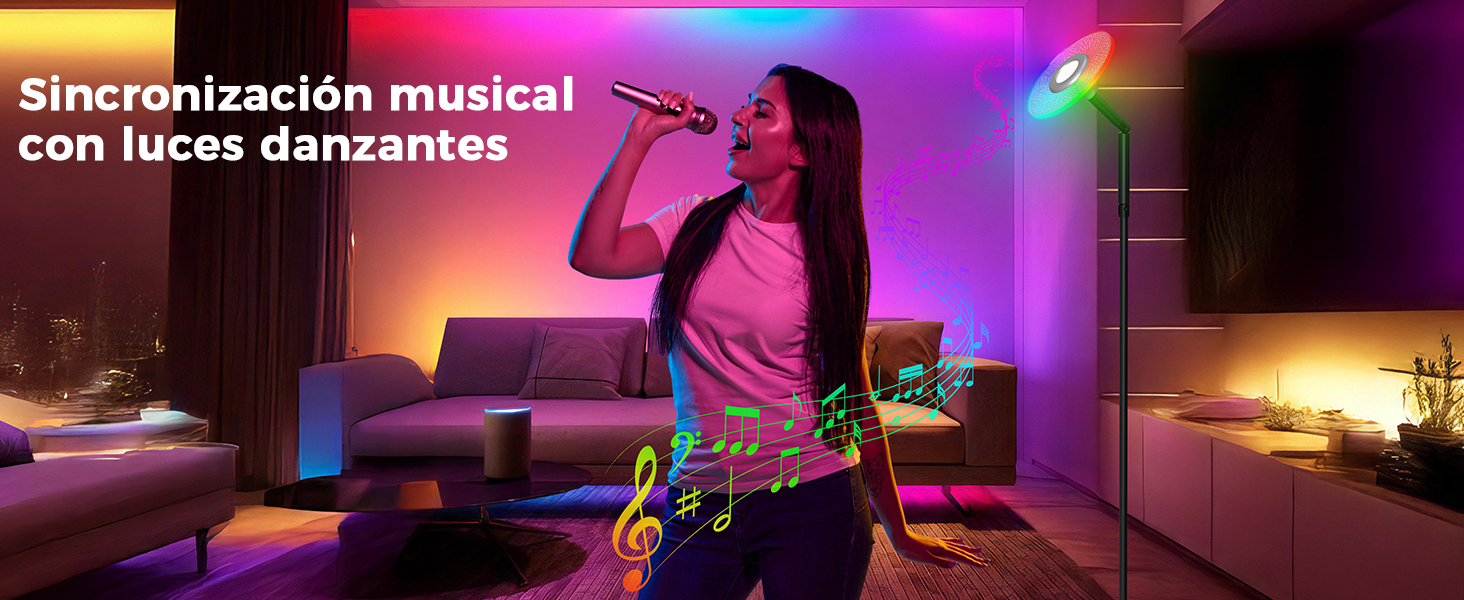 Las luces bailan con la música
