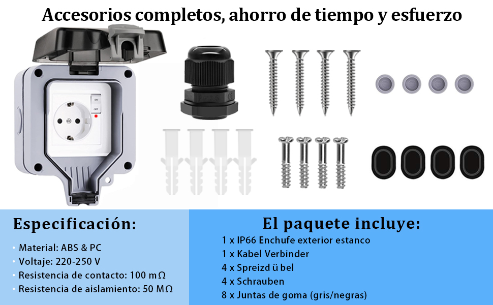 Enchufe Estanco Exterior Impermeable