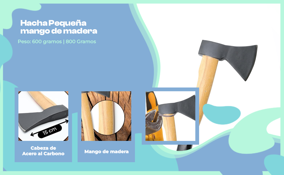 Hacha Pequeña mango de madera