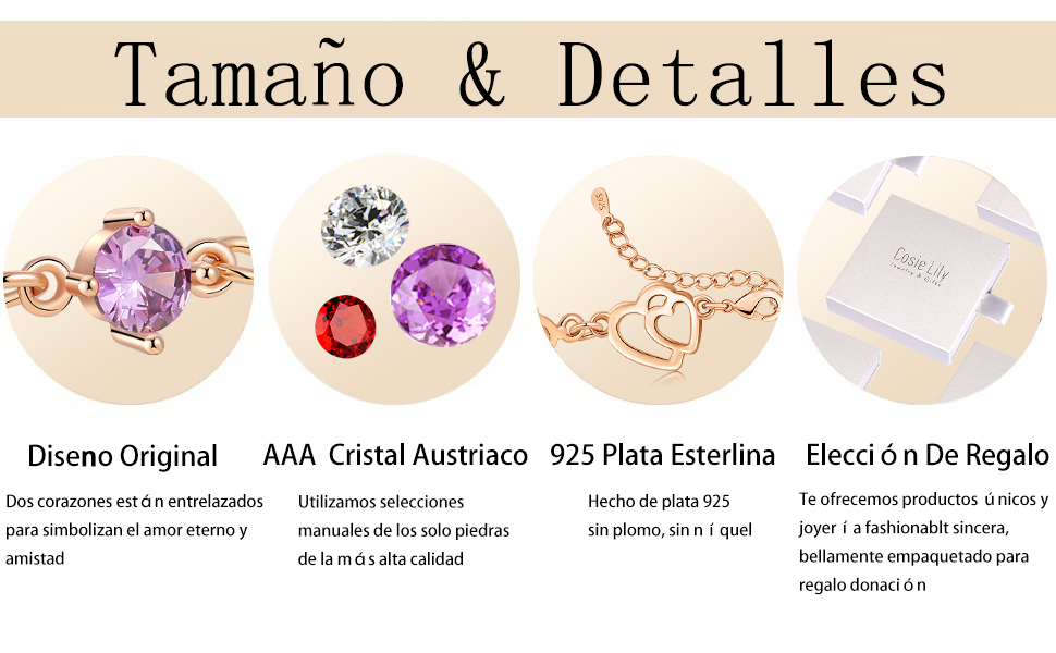 pulsera plata mujer