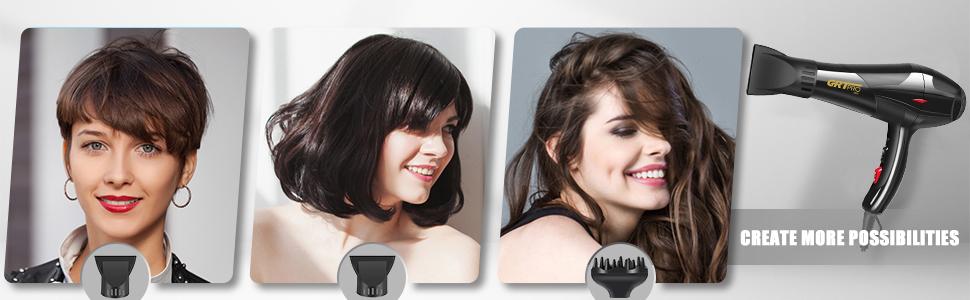secador con difusor pelo rizado