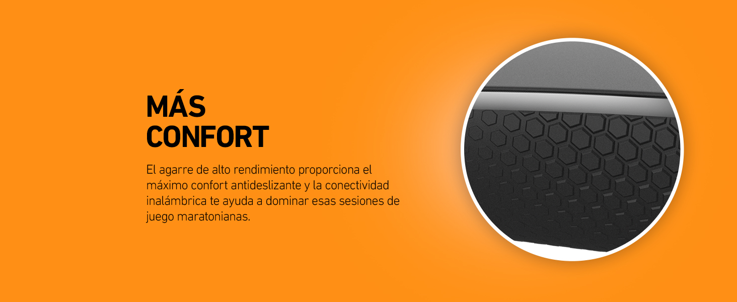 Agarre de alto rendimiento, antideslizante, mando cómodo, mando inalámbrico