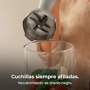 Cecotec Batidora de Mano Power RetroRed 1200MAX Cream&Crush. Potencia Máxima 1200 W