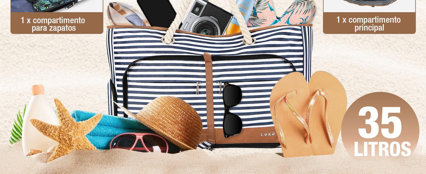 bolso playa mujer