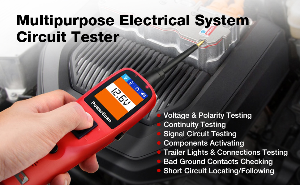 Autel PowerScan PS100 Kit Sonda Circuito, Herramienta Diagnóstico Sistema Eléctrico,Corriente CA/CC