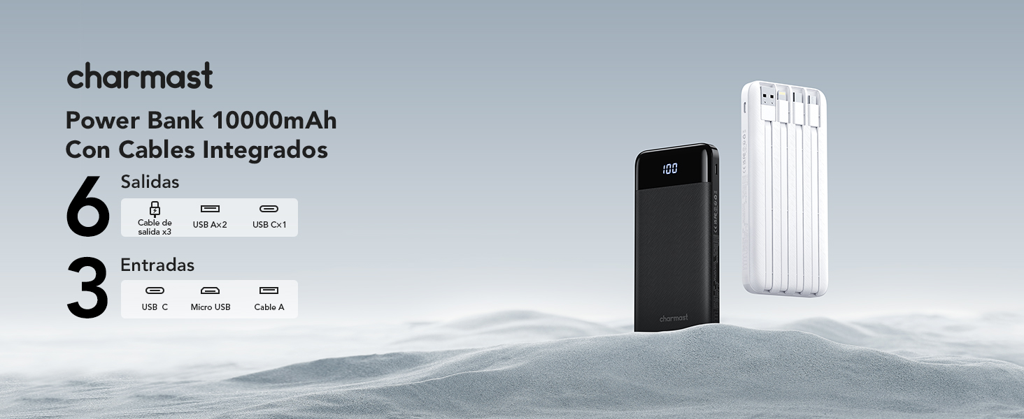 power bank con cable