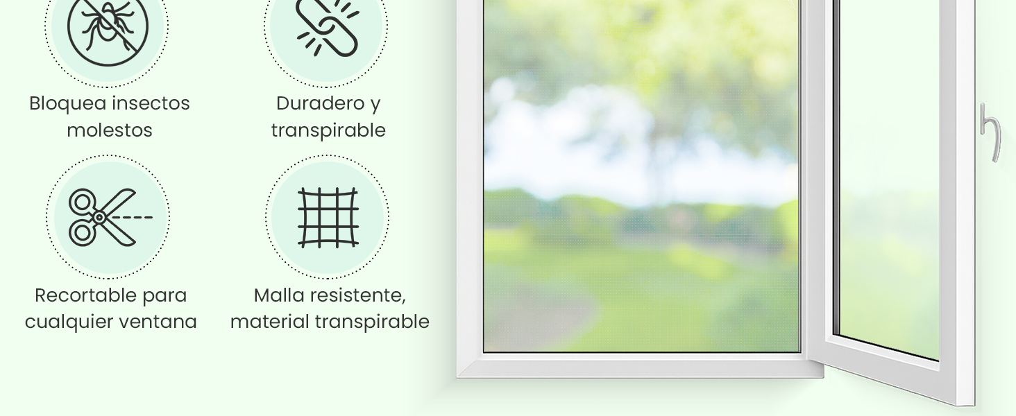 Mosquitera con iconos: transpirable, protectora, resistente y de ajuste perfecto