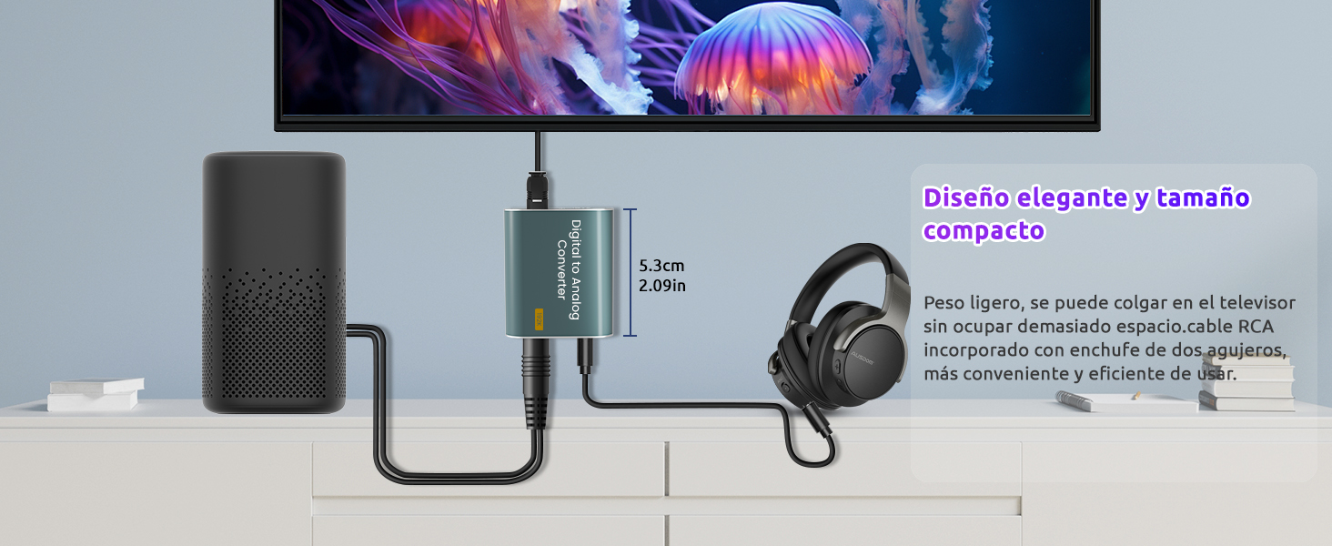 convertidor de audio optico a jack 3.5