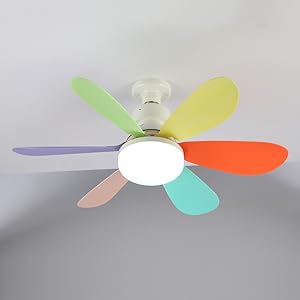 ventilador de techo con luz muilticolor