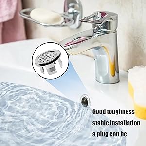 Tapa de desagüe para lavabo, anillo decorativo para lavabo de baño