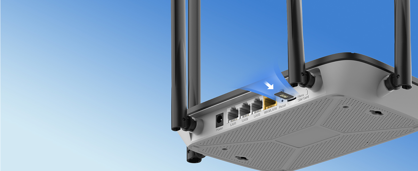 Mercusys MB115-4G - Router 4G LTE Inalámbrico de 300 Mbps