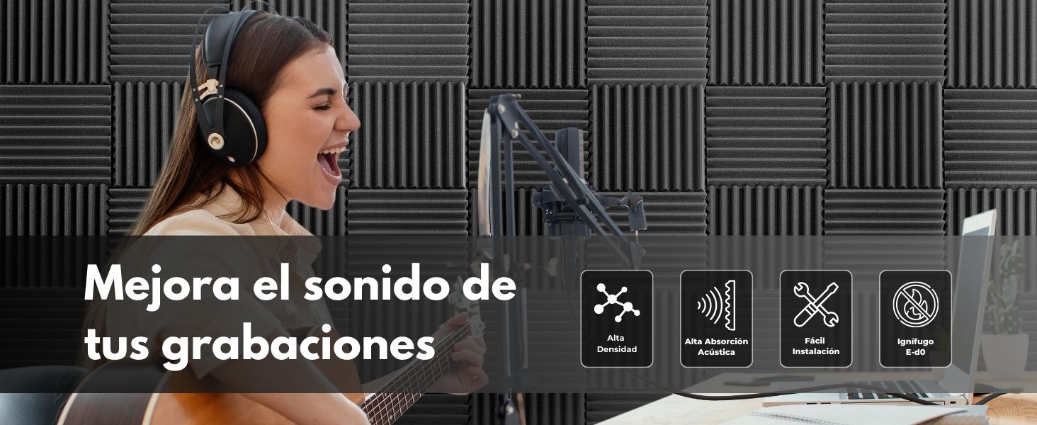 Espuma acustica paneles acústicos estudio de música