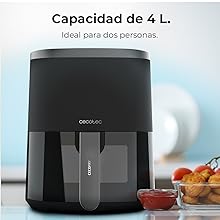 ventana de visualización / Freidora dietética / 4 litros / 9 menús / 1400 W de potencia