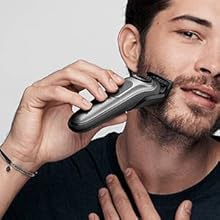 Para barbas cortas o medias y corte de pelo