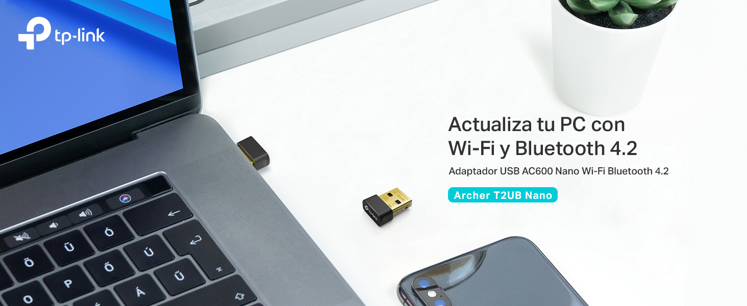 Archer T2UB Nano - Adaptador USB AC600 Nano Wi-Fi Bluetooth 4.2