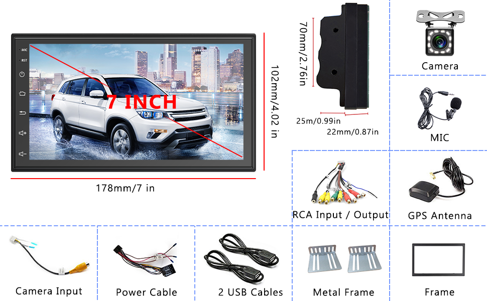 android car radio 2 din