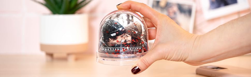 bola de nieve con fotos personalizada Wanapix, Navidad, San Valentín, regalo personalizado original