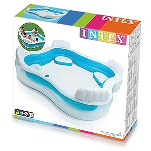 piscina hinchable, desmontable, Intex, piscina para jardín, piscina y asientos , piscina y respaldo