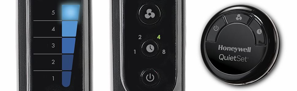 Honeywell; QuietSet; ventilador de pie; de torre; oscilante; tecnología de reducción de ruido;