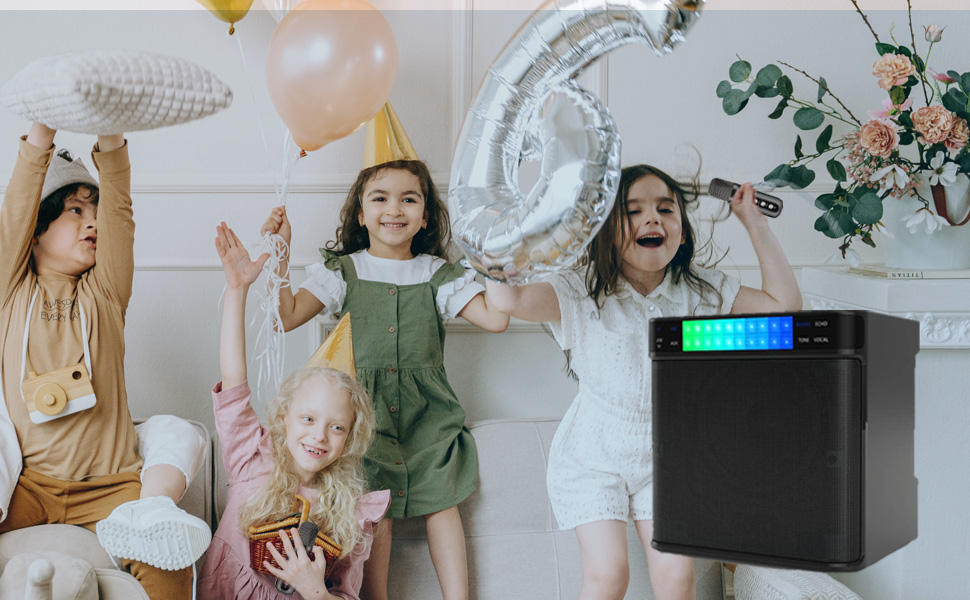 microfono con altavoz karaoke 2 microfonos niña