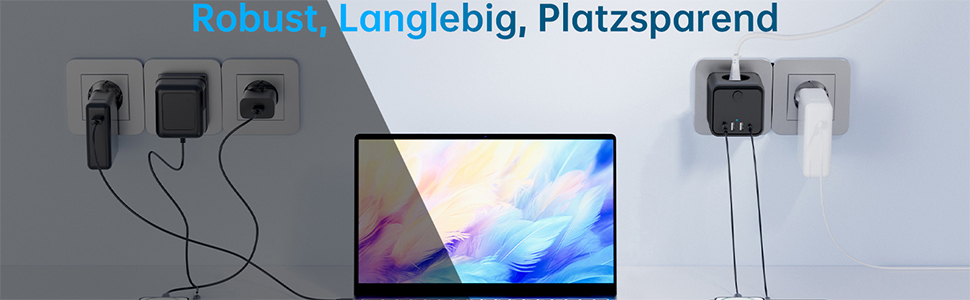 Cubo Enchufe USB 7 en 1