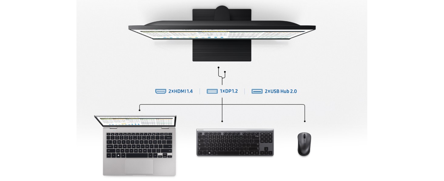 conectividad, monitor profesional, monitor samsung