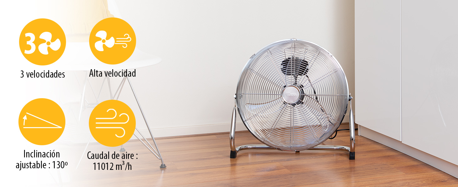 Tristar VE-5885 Ventilador de Metal de Alto Velocidad