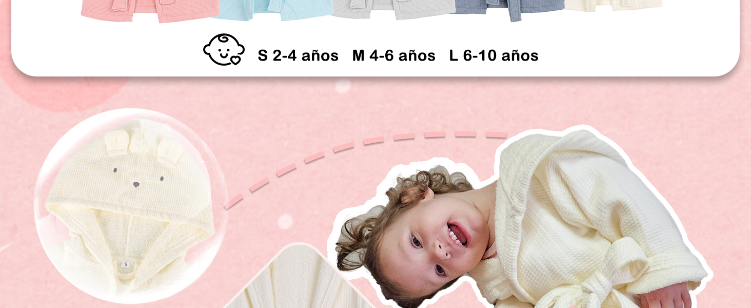 bata bebe niña albornoz algodon bata niño albornoz toalla niña albornoz niño 5 años
