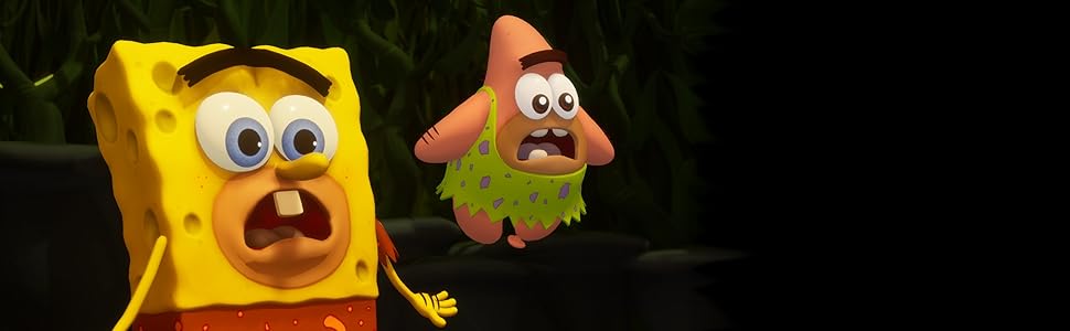 Bob Esponja y patricio en estilo cavernícola