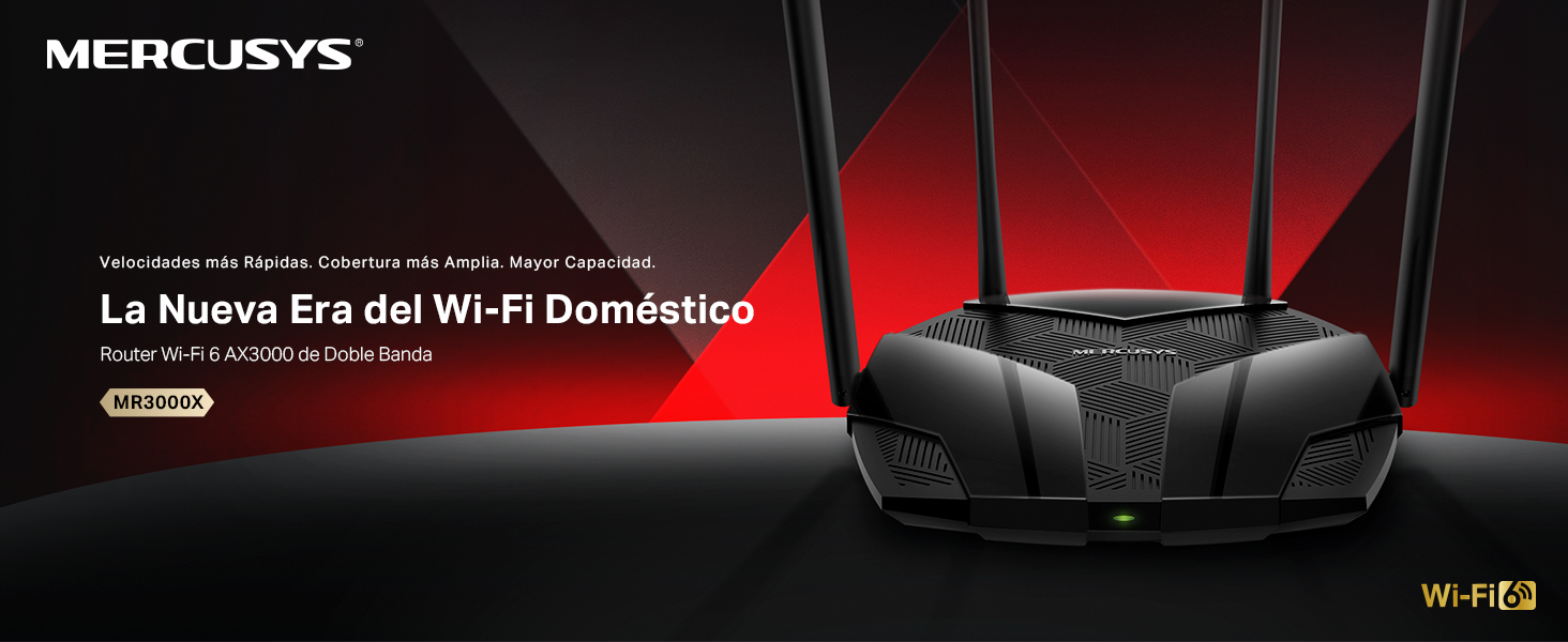 Mercusys MR3000X - Router Wi-Fi 6 Doble Banda AX3000