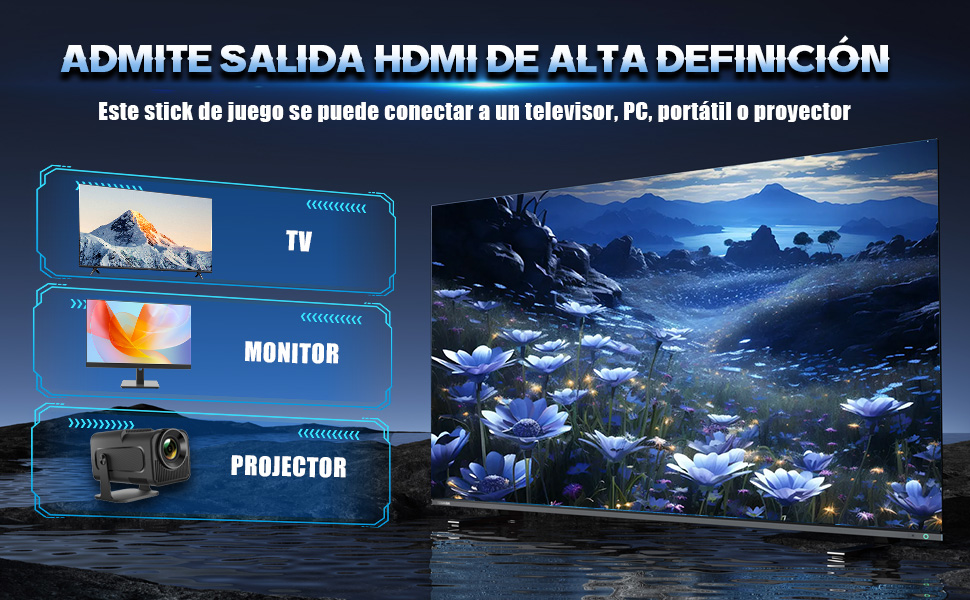 Salida HDMI,conectar a TV,PC,Portátil,Proyector,mini,Consola de juegos portátil,videojuego clásico