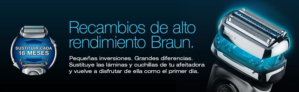 Braun 10B/20B - Recambio para afeitadora eléctrica, compatible con afeitadoras Series 1 y cruZer, co