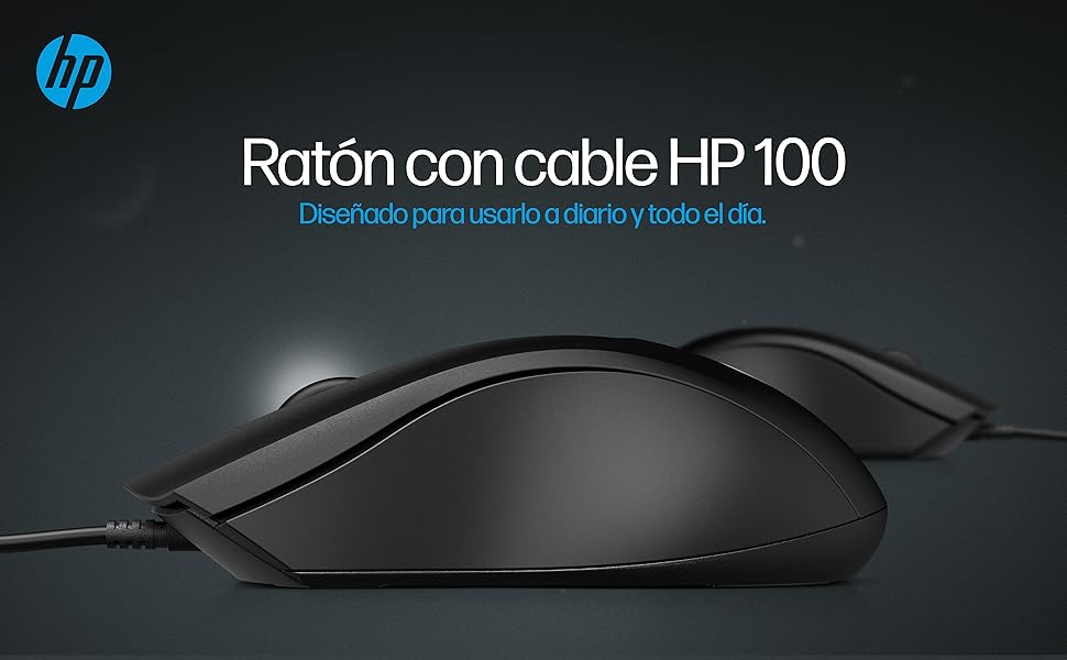 Ratón con cable HP 100